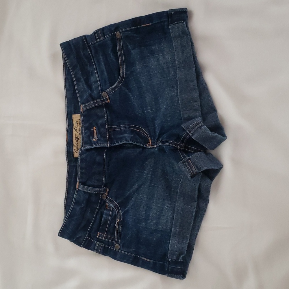 Celebrity Pink Blue Jean Shorts Classic Style